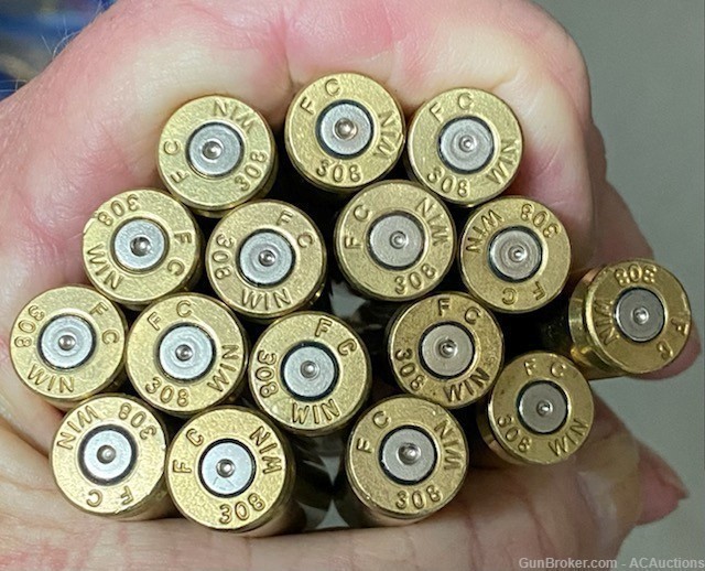 308 Win brass by Federal , once fired x 100 count free shipping-img-2