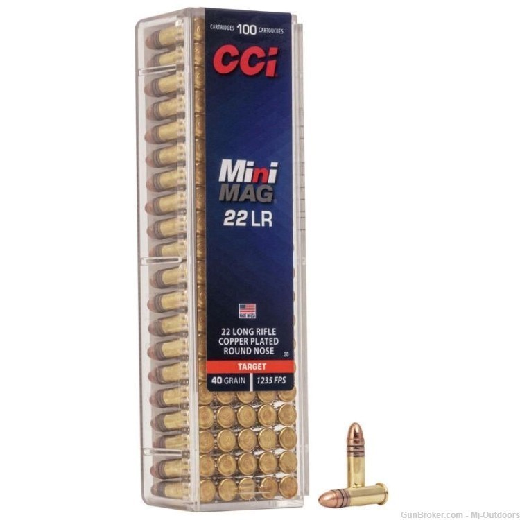 CCI MINIMAG Rimfire Ammunition 22LR 40GR CPRN 1235 FPS 500RDs-img-2