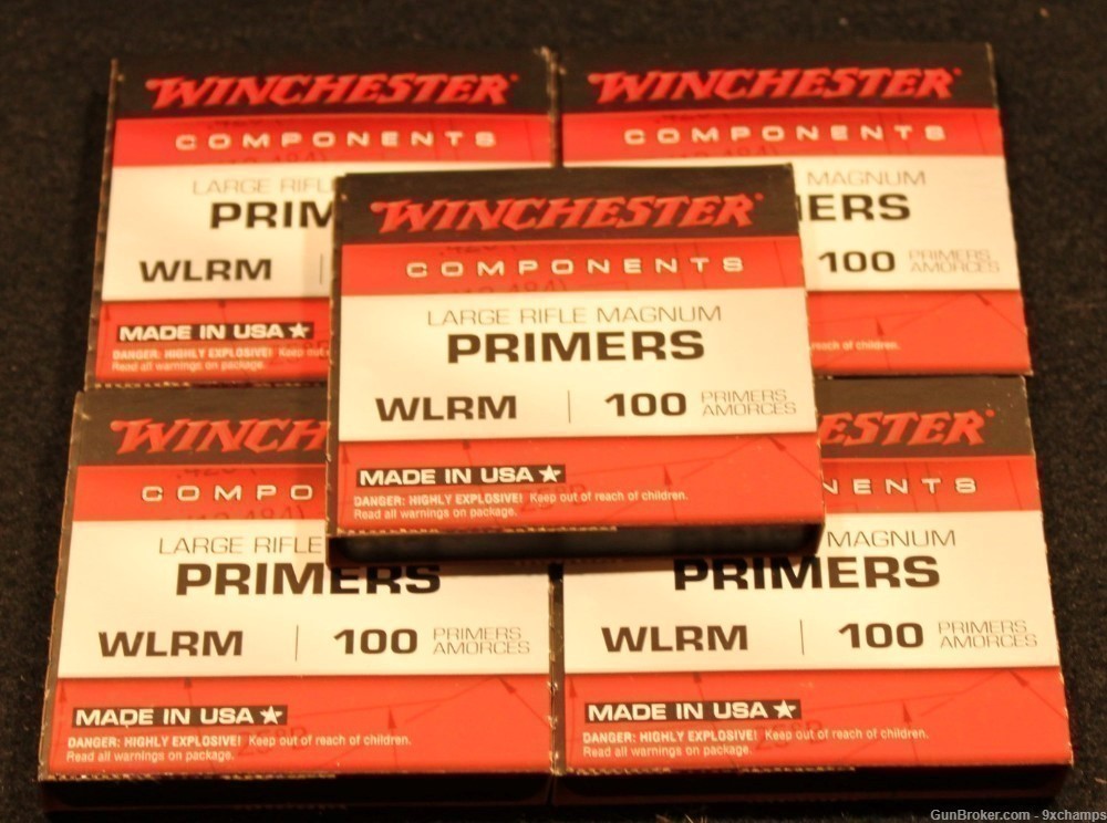 500 Win Large Magnum Rifle Primers WLRM FRESH from sealed case-img-0