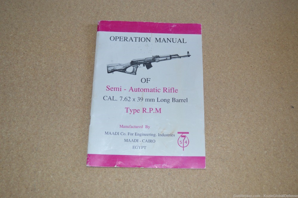 MAADI RPM 7.62x39 Operation Manual| MADDI Ak47 Manual-img-0