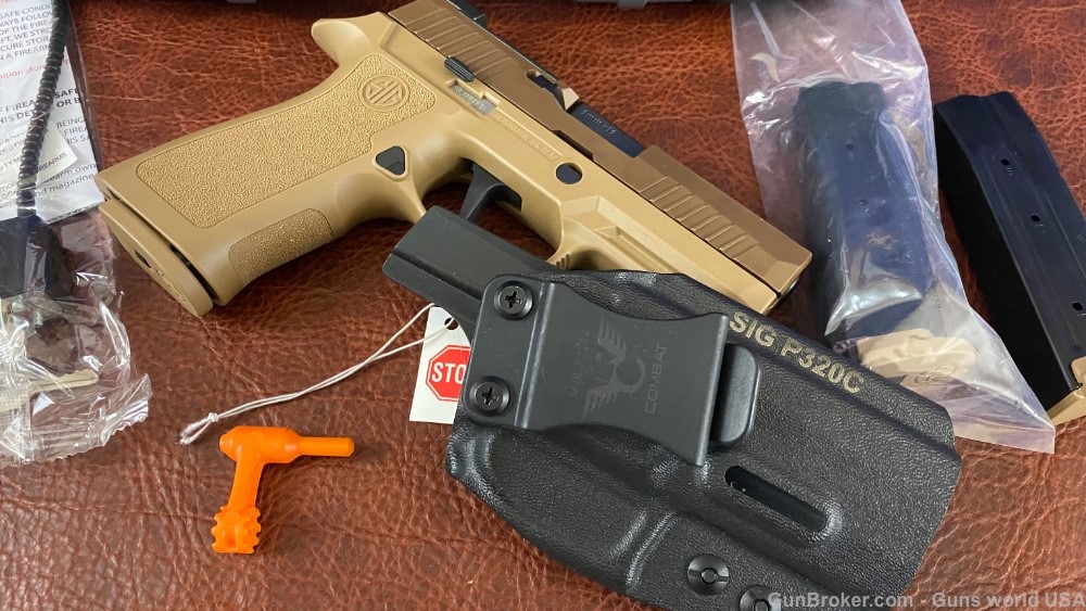 Sig Sauer P-320 X- Carry 9mm 17rd Coyote W/ Wilson Combat holster W320XCA-9-img-7