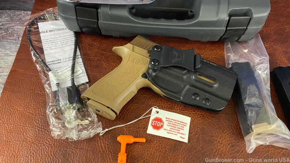 Sig Sauer P-320 X- Carry 9mm 17rd Coyote W/ Wilson Combat holster W320XCA-9-img-2