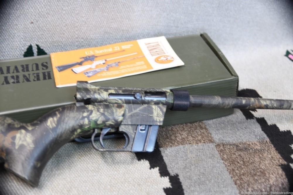 Henry U.S. Survival rifle in Camo 22 LR as NEW 2 Mags w/Box-img-10