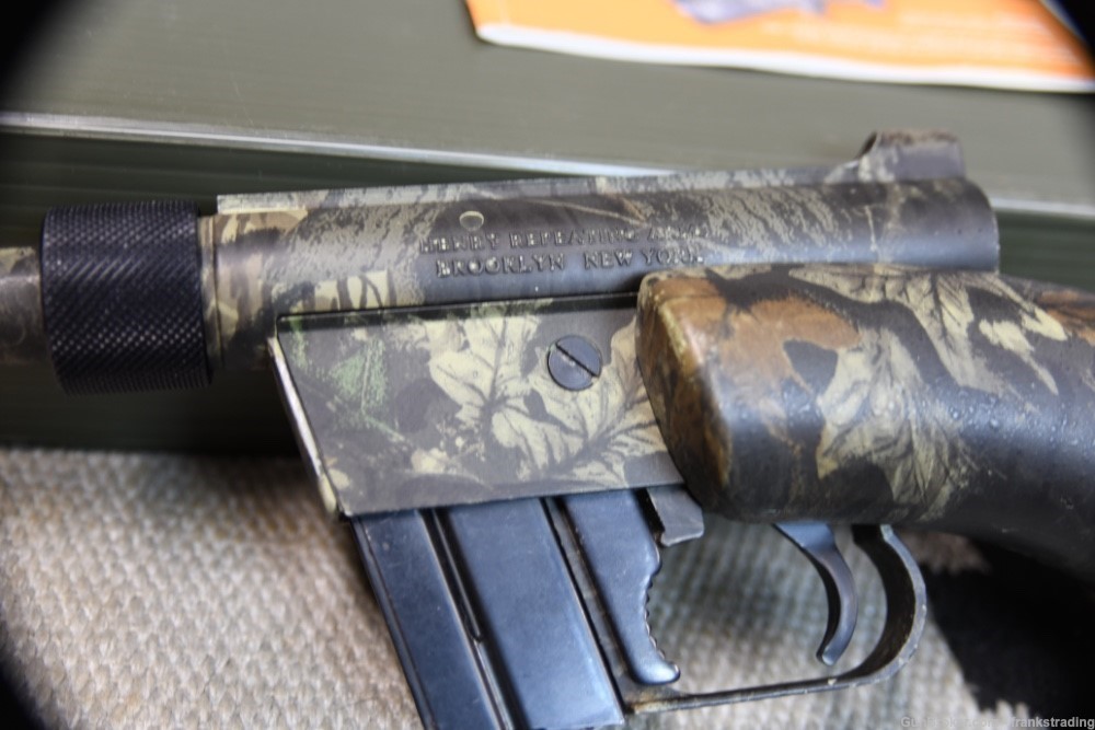 Henry U.S. Survival rifle in Camo 22 LR as NEW 2 Mags w/Box-img-6