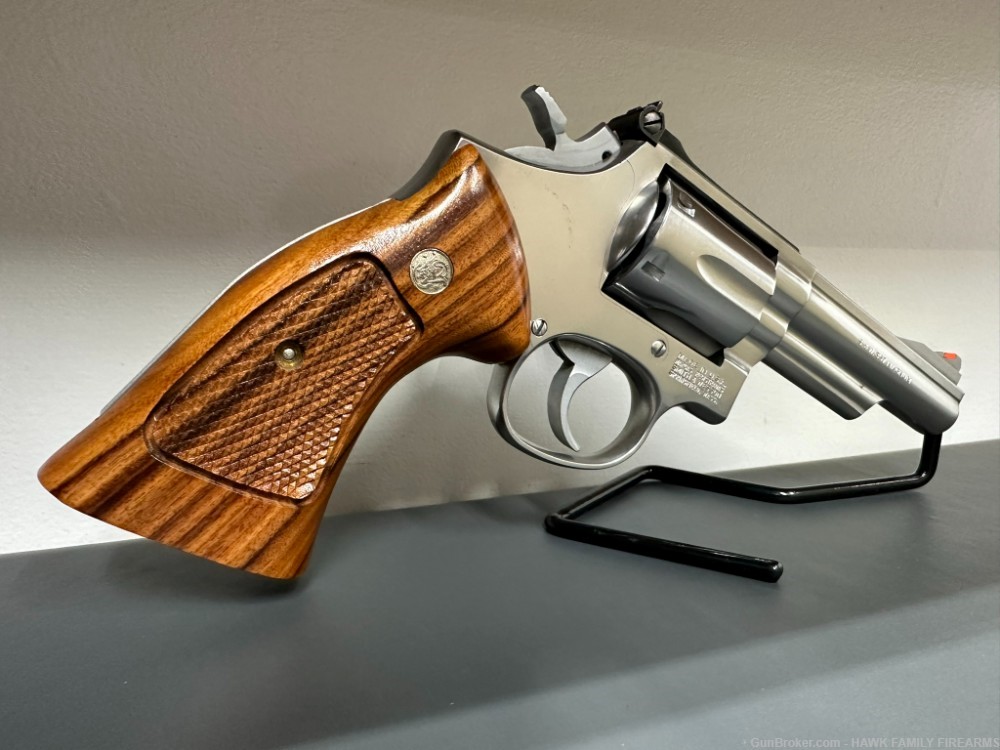 SMITH & WESSON 66-3 *PRE-LOCK* POLISHED STAINLESS 357 MAG 4" STUNNING -img-7