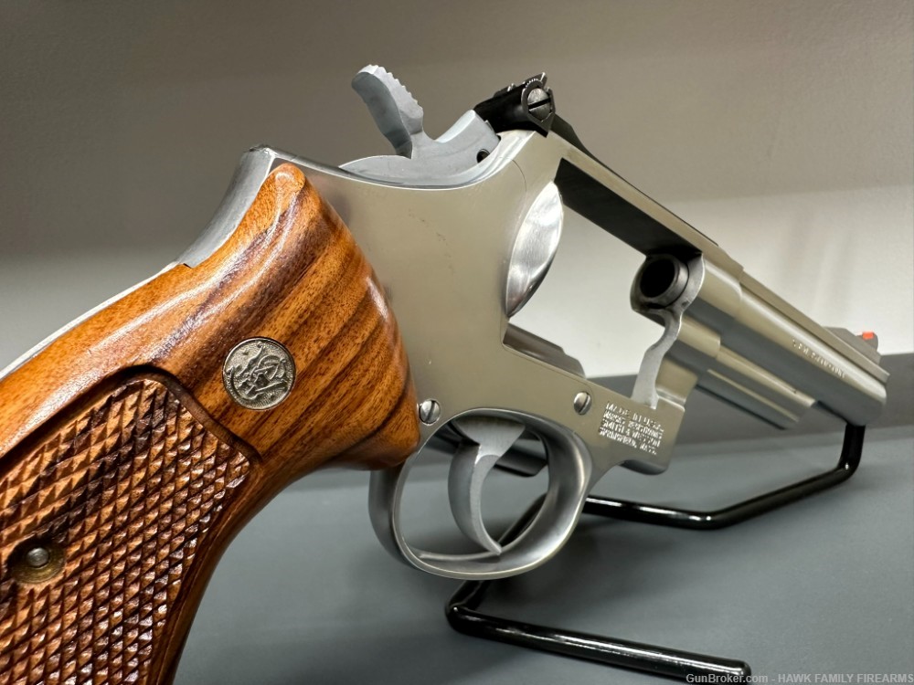 SMITH & WESSON 66-3 *PRE-LOCK* POLISHED STAINLESS 357 MAG 4" STUNNING -img-12