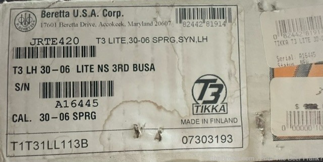 TIKKA T3 Lite 30-06 Springfield Left-Handed 22.4" Barrel-img-1