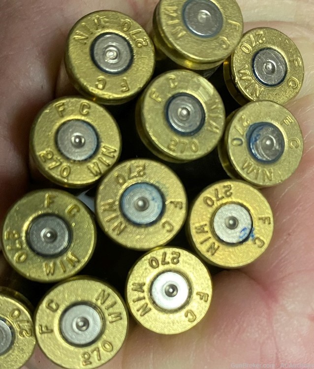 270 Win once fired brass Federal 100 count  free shipping-img-0