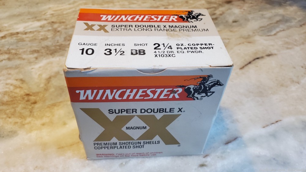 Winchester Super Double X Magnum 10 Gauge 3 1/2" BB Copper plated 25ct-img-0