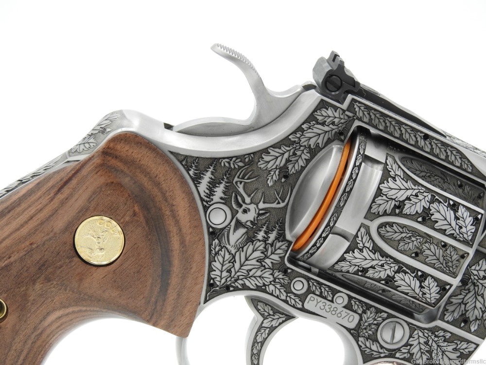 New! Oak Forest Collectible Stunning Custom Engraved Colt Python 6" 357 MAG-img-18