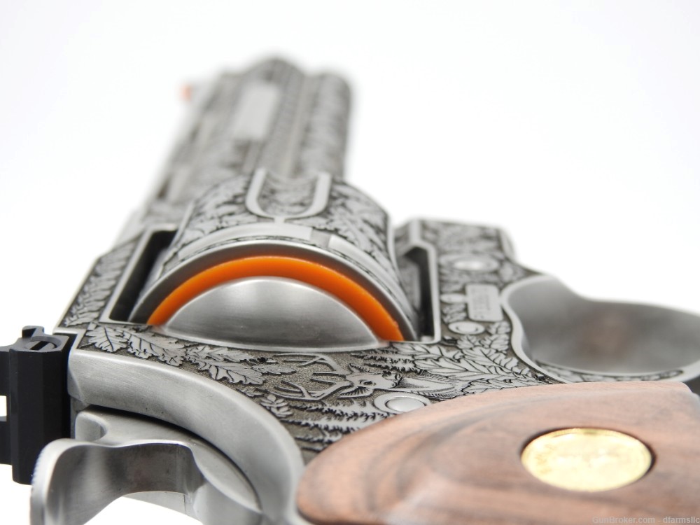 New! Oak Forest Collectible Stunning Custom Engraved Colt Python 6" 357 MAG-img-37
