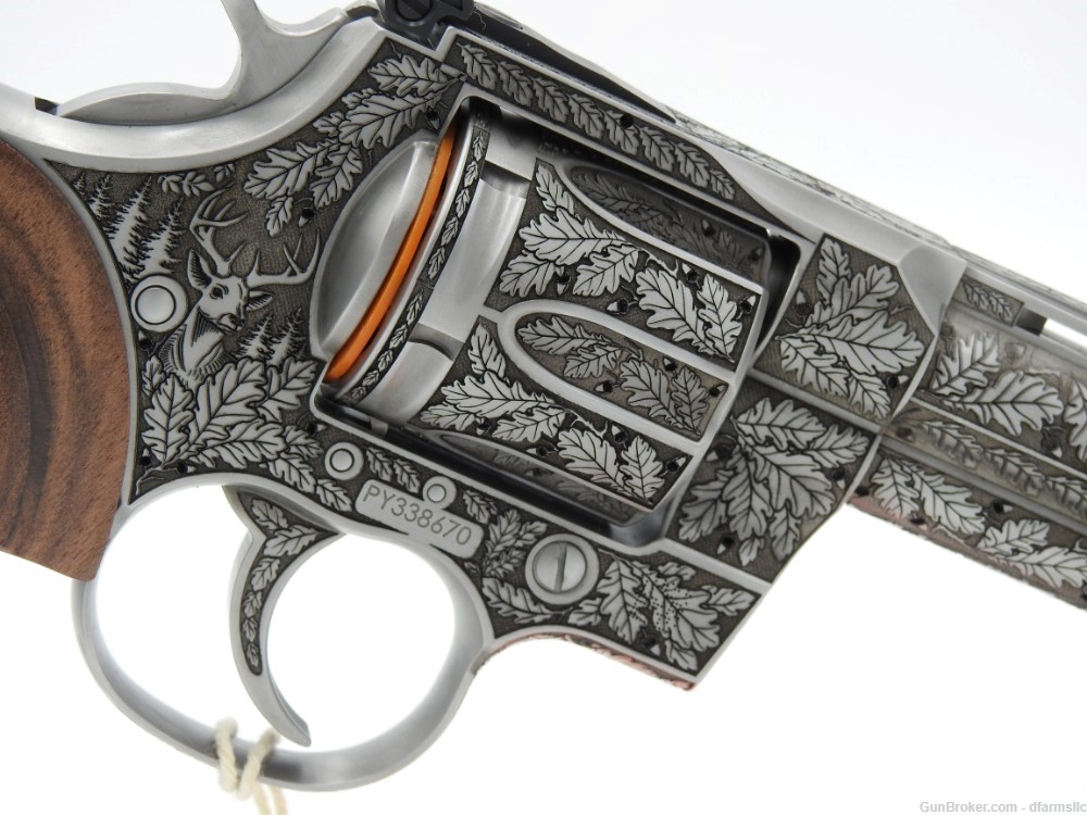 New! Oak Forest Collectible Stunning Custom Engraved Colt Python 6" 357 MAG-img-17