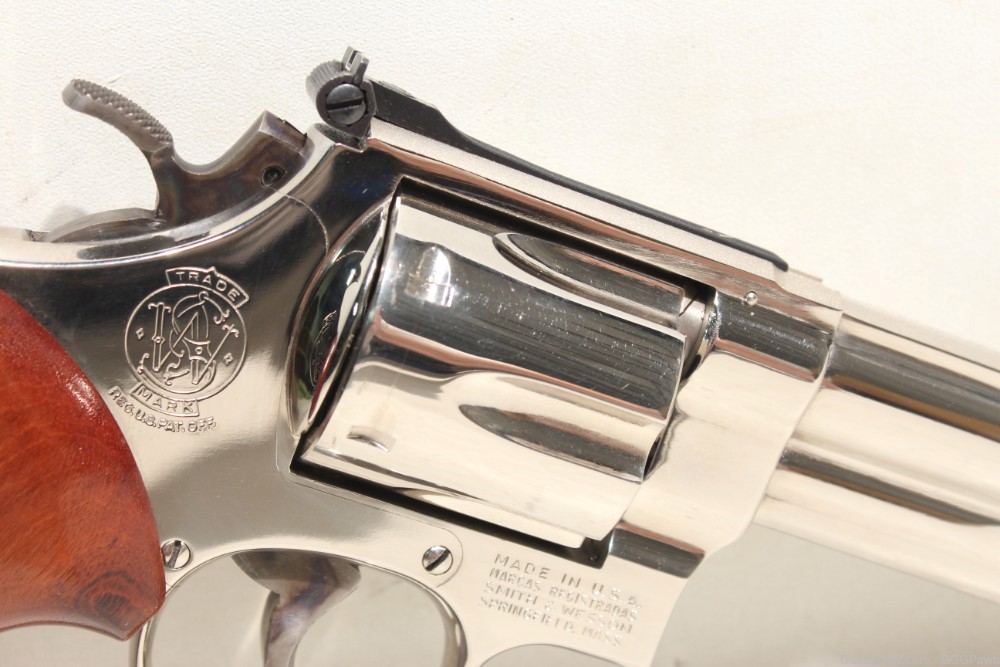 Smith & Wesson 57 No Dash 41 Mag 6 inch Factory Nickel-img-4