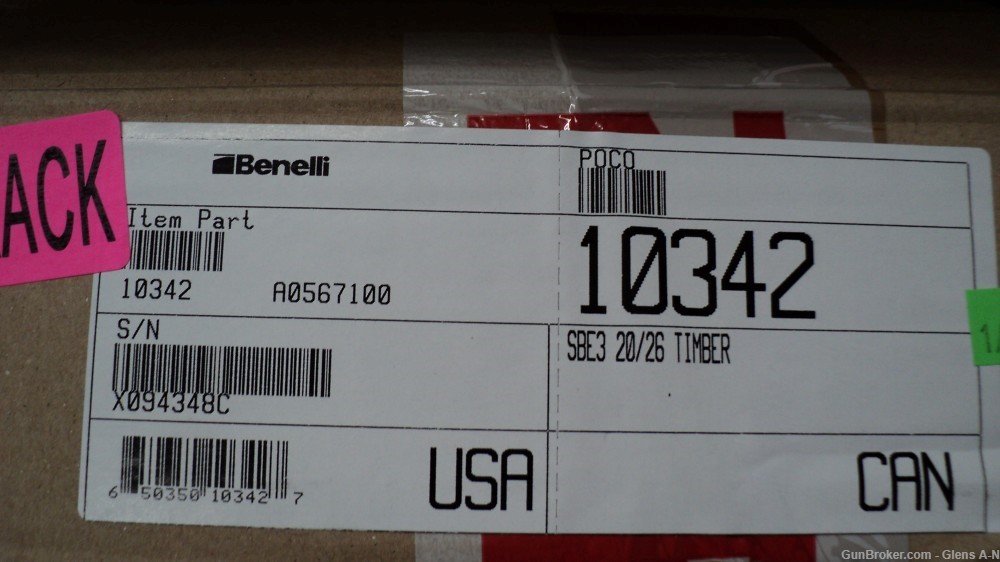 NEW Benelli Super Black Eagle 3 20GA 26" OPT Timber SBE3 10342-img-8