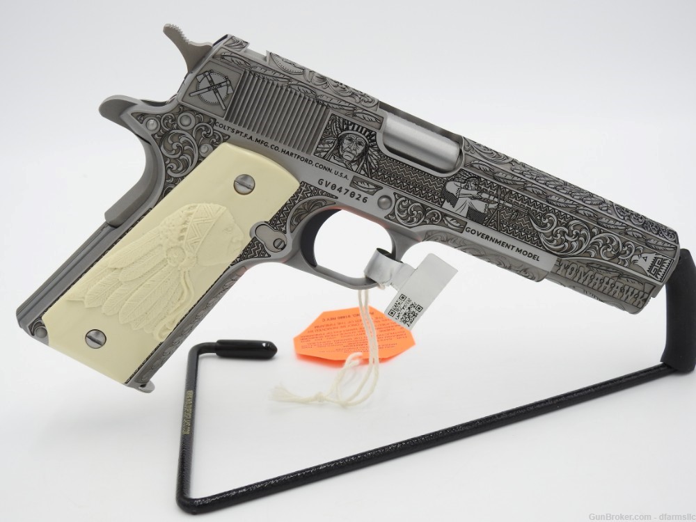 NEW RELEASE! Custom Engraved Tomahawk Colt 1911 70 Government Model 45 ACP-img-15
