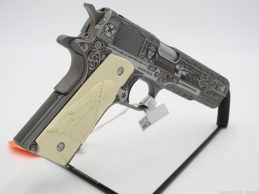 NEW RELEASE! Custom Engraved Tomahawk Colt 1911 70 Government Model 45 ACP-img-12