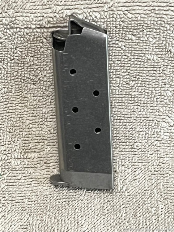 Colt Mustang 380 Stainless 6 round factory magazine -img-2
