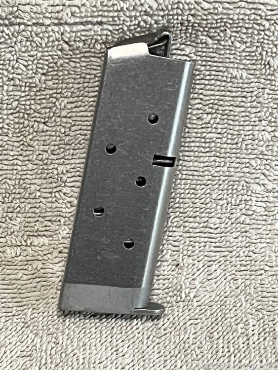 Colt Mustang 380 Stainless 6 round factory magazine -img-0