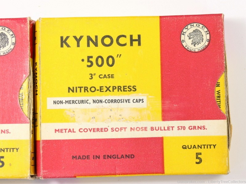 500 Kynoch NITRO EXPRESS 3 Inch Ammunition 2 Boxes-img-1