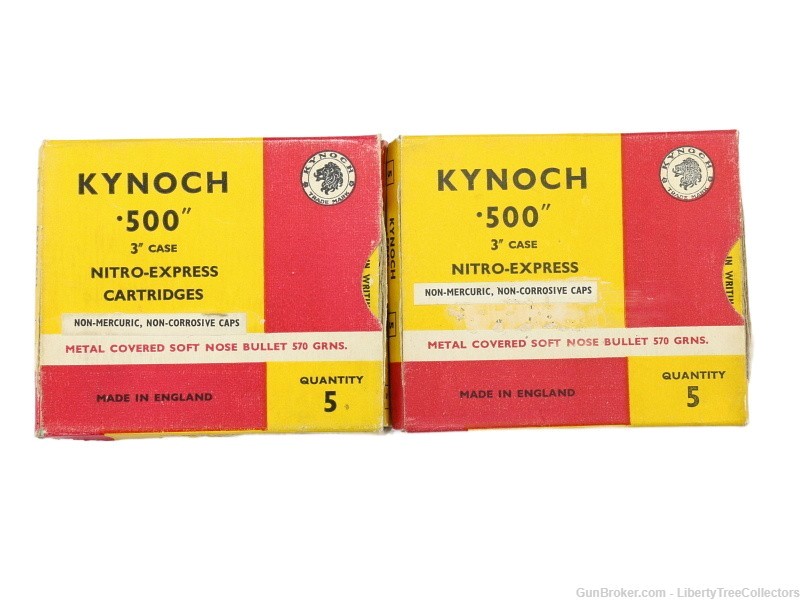 500 Kynoch NITRO EXPRESS 3 Inch Ammunition 2 Boxes-img-0