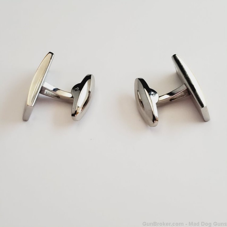 ITALGEM STEEL Stainless Steel & IP Yellow Gold Cuff Links. CL26.  *REDUCED*-img-1