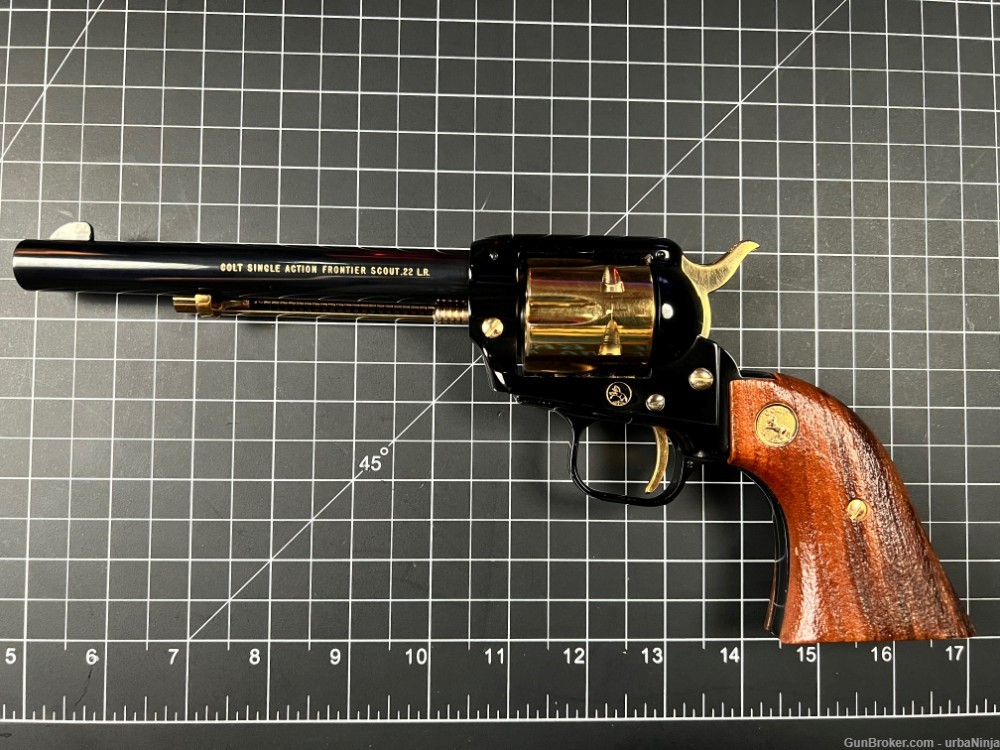 Colt Golden Spike Frontier Scout Revolver 1969 LR 22-img-4