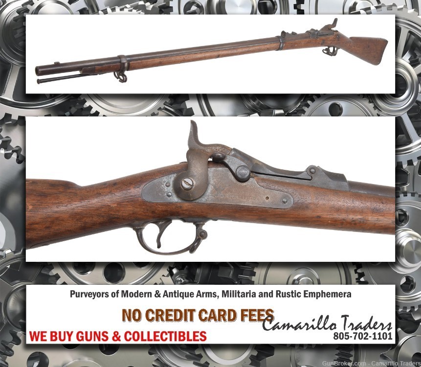 US Springfield Armory 1873 Trapdoor Rifle .45-70 Antique -img-0