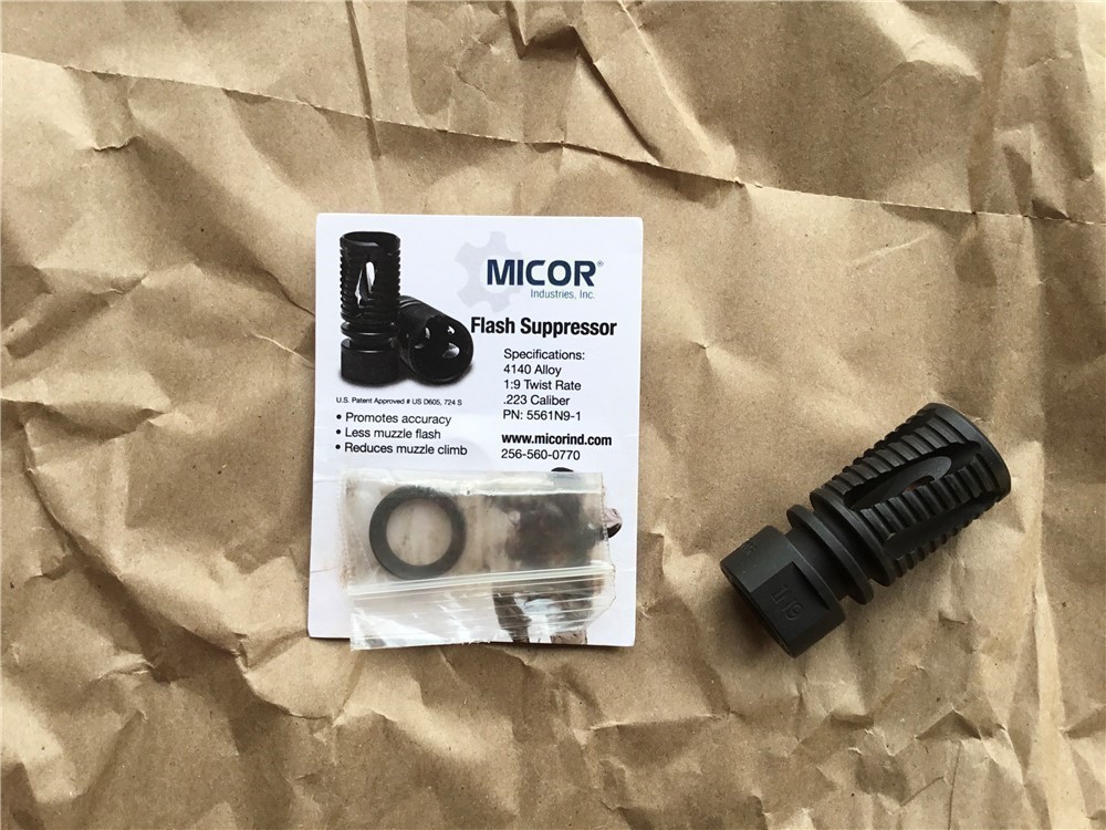 New Micor flash hider 1in9" twist barrels 1n9 NR-img-1