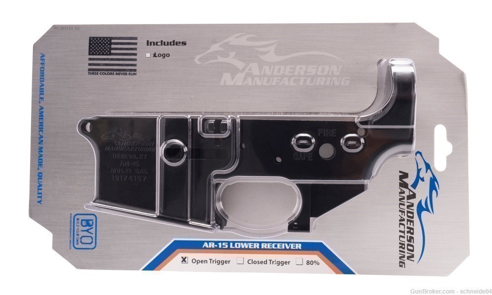 Anderson STRIPPED LOWER - THESE COLORS NEVER RUN 2 Con Serial Numbers-img-1