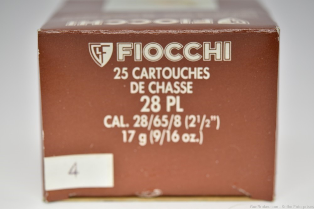 Fiocchi 28 Gauge 2-1/2" 17-Gram 4-shot 75-Rounds-img-0