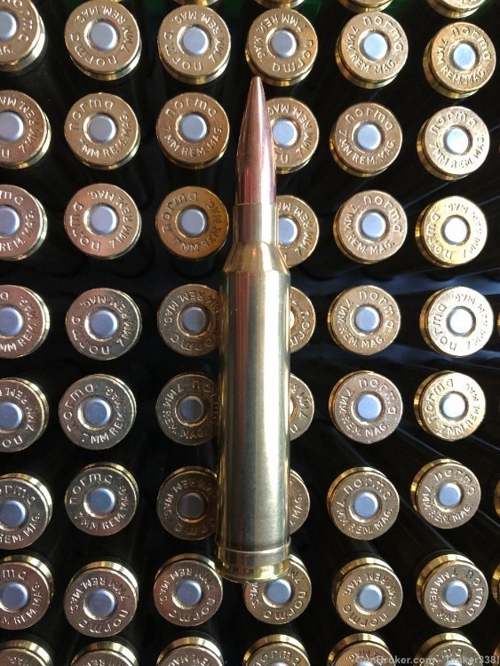 99 rounds 7mm Remington Magnum, Norma brass-img-3