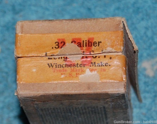 Vintage Full 2 Piece Box of Winchester 32 Long Colt CF-img-9