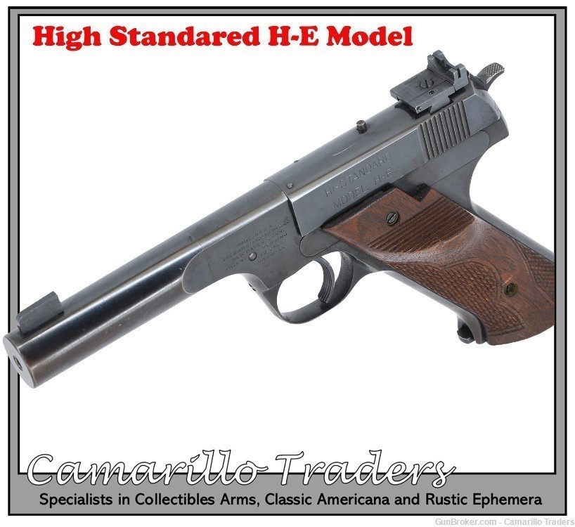 RARE High Standard Model H-E .22LR 4/1/2 inch Pistol-img-10