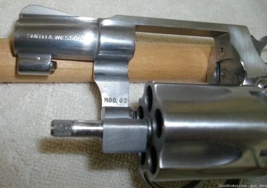 S&W Model 60, 38spl, Pre-Lock, Combat Grips, 5-shot, used, Trigger job-img-3
