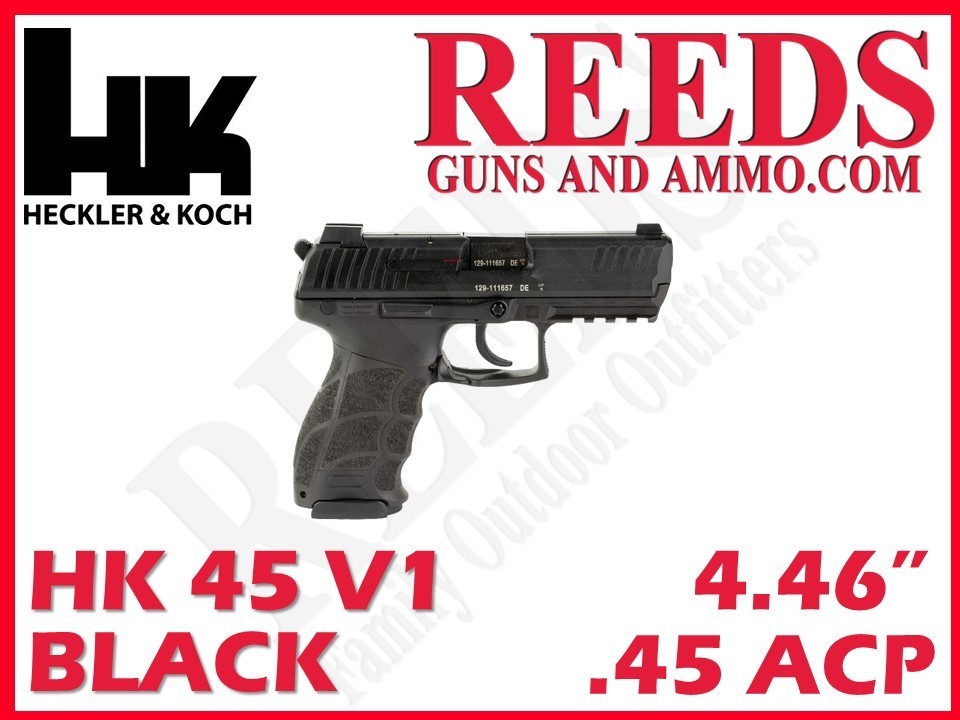 Heckler Koch HK45 V1 Full Size 45 ACP 4.46in 2-10rd Mags 81000026-img-0