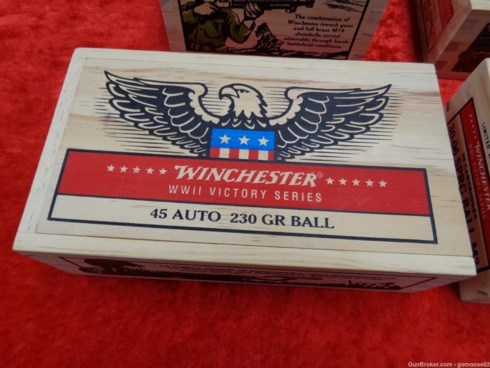 Winchester Victory Series Ammo Boxes M19 1911 M1 Garand SET Limited Edition-img-1