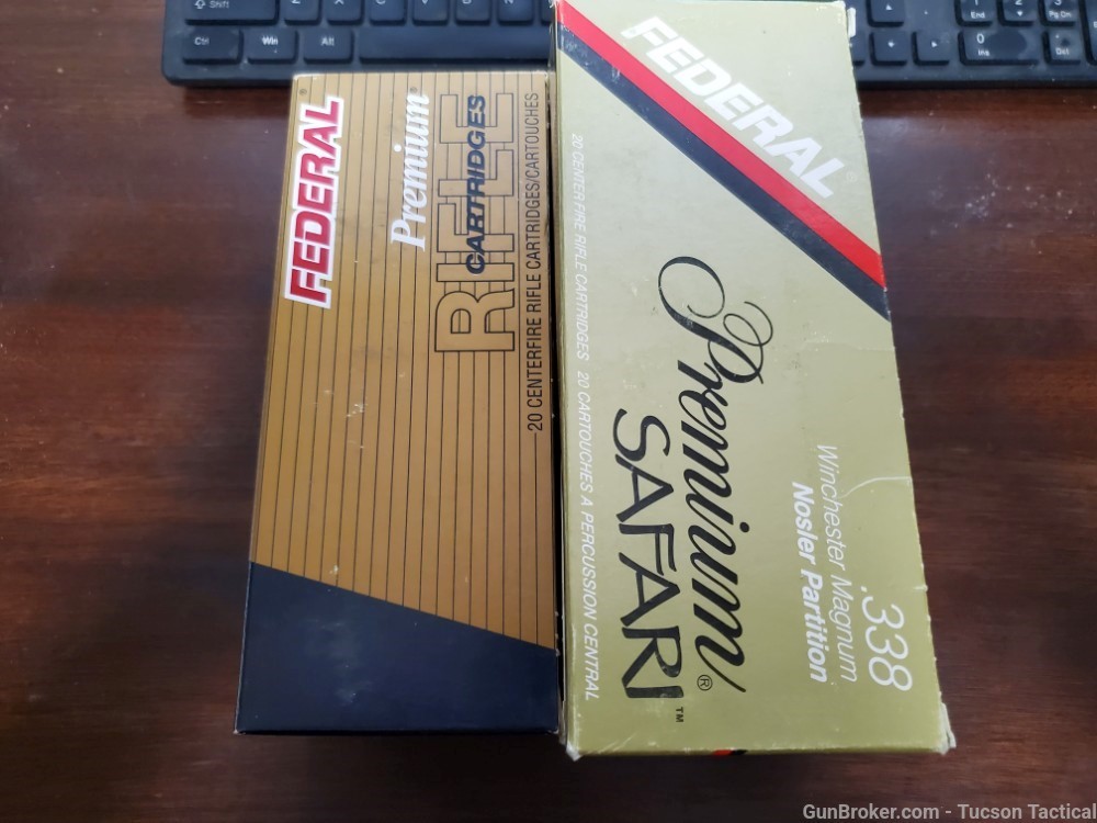 Federal Premium Safari .338 Win Mag 250gr Nosler Partition Ammo! 93 Rounds-img-3