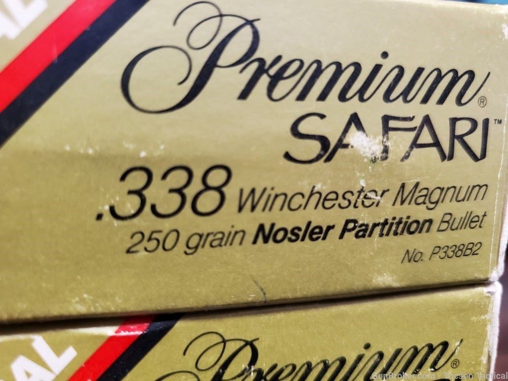 Federal Premium Safari .338 Win Mag 250gr Nosler Partition Ammo! 93 Rounds-img-2