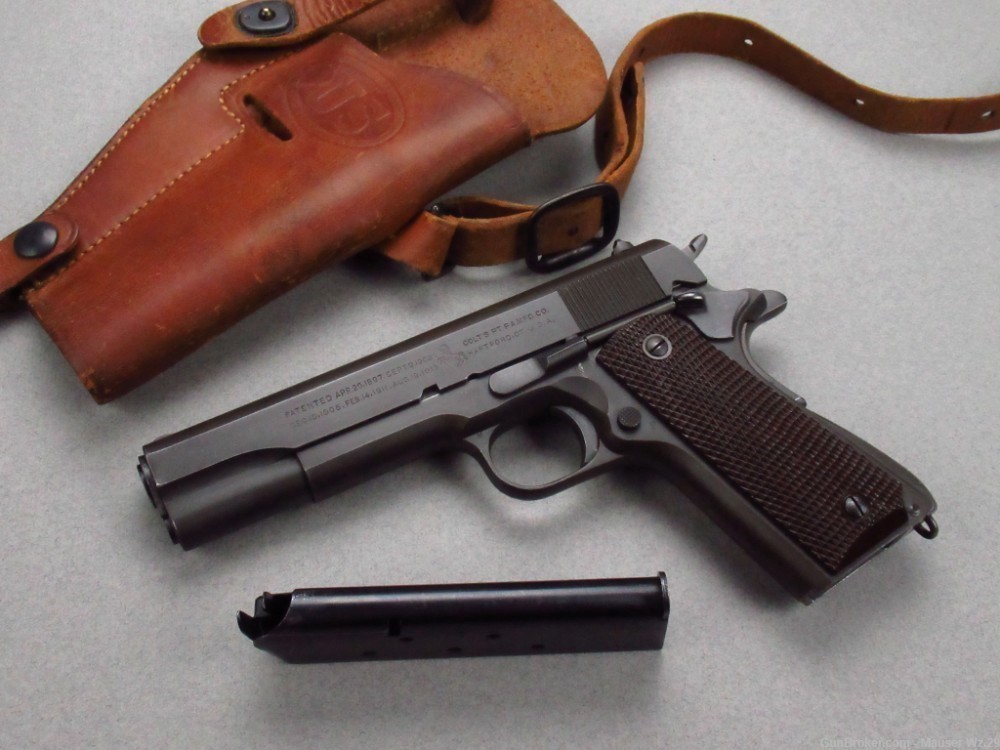 Desirable 1942 USGI COLT 1911a1 US Army Pistol - 1911 45acp WWII 45-img-0