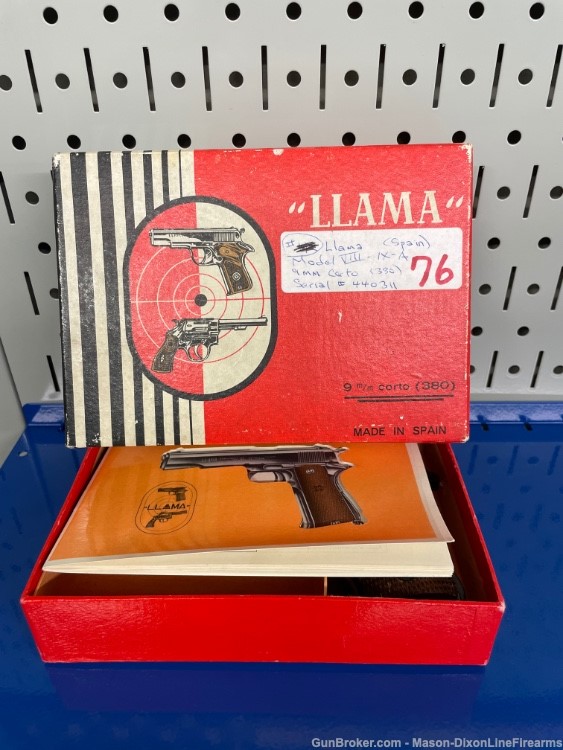 Llama Model III-A - 380 ACP - Factory Box - Excellent Condition-img-1