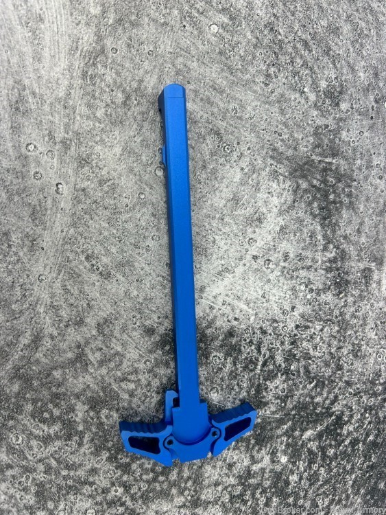 Angled Grip MLOK AR15 Ambidextrous Butterfly Charging Handle BLUE-img-3
