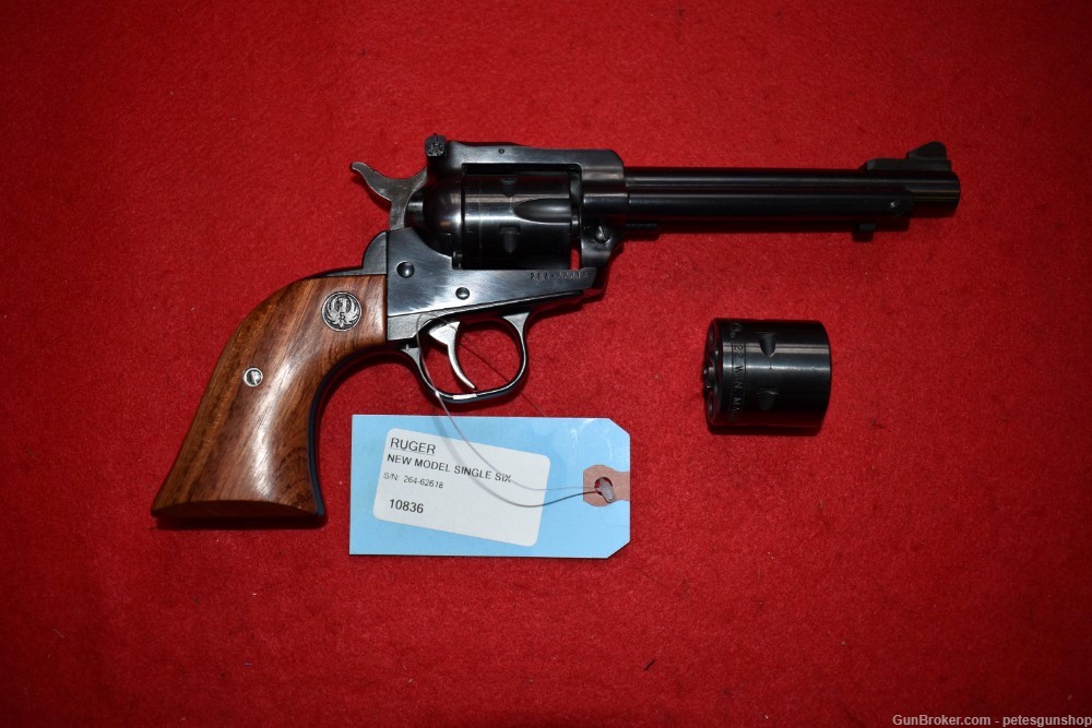 Ruger New Model Single Six Convertible, 22 LR & Mag, NICE! Penny START!-img-0
