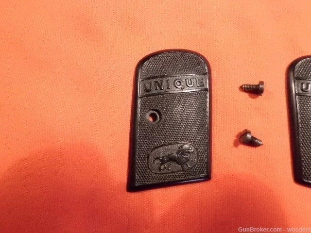 French Unique Model 10 Vest Pocket 25 Pistol Grips w/ Screws Lion Grip Part-img-4