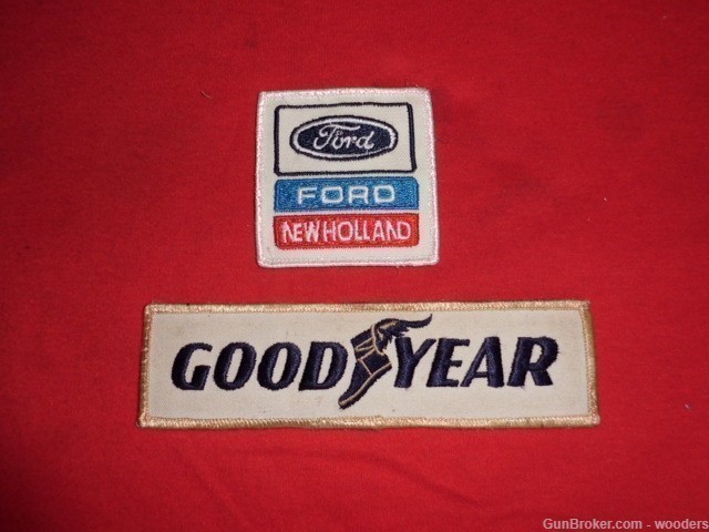 Ford New Holland & Goodyear Embroidered Patch Gun Rifle Pistol Patches Lot-img-0
