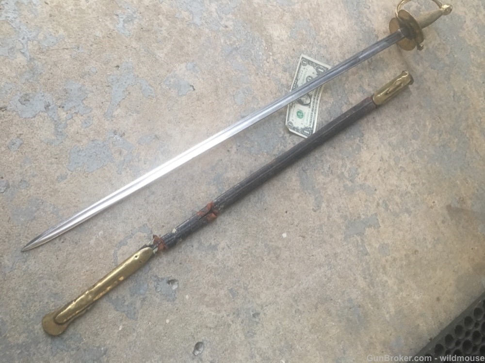 Original 1862 Civil war NCO Sword w/ scabbard -img-2