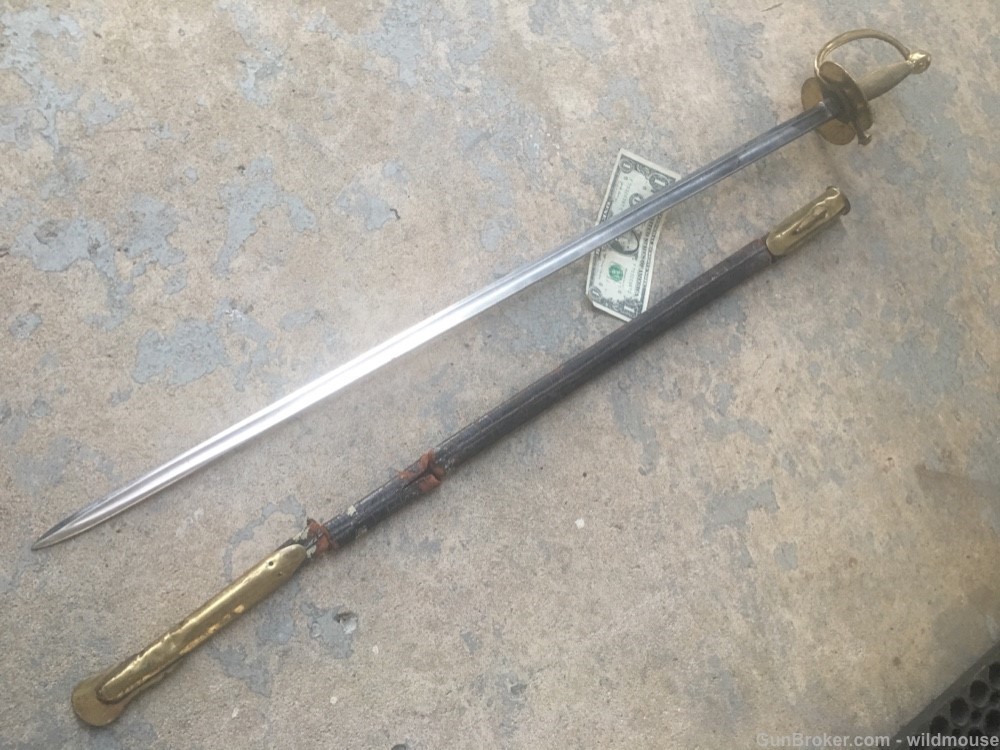 Original 1862 Civil war NCO Sword w/ scabbard -img-3
