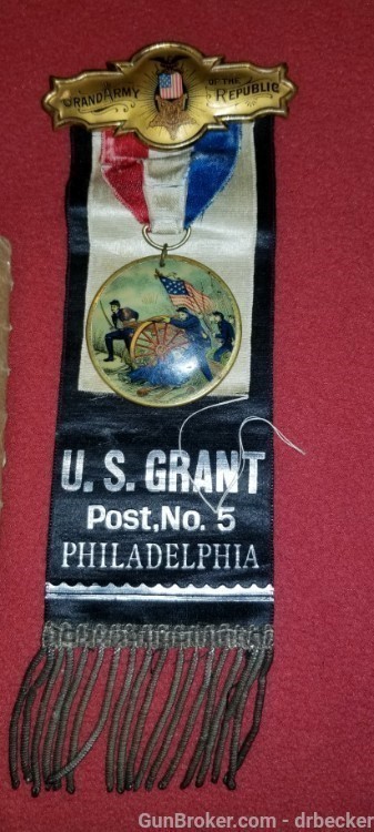 NIce GAR ribbon US Grant no 5 post in Philadelphia -img-1