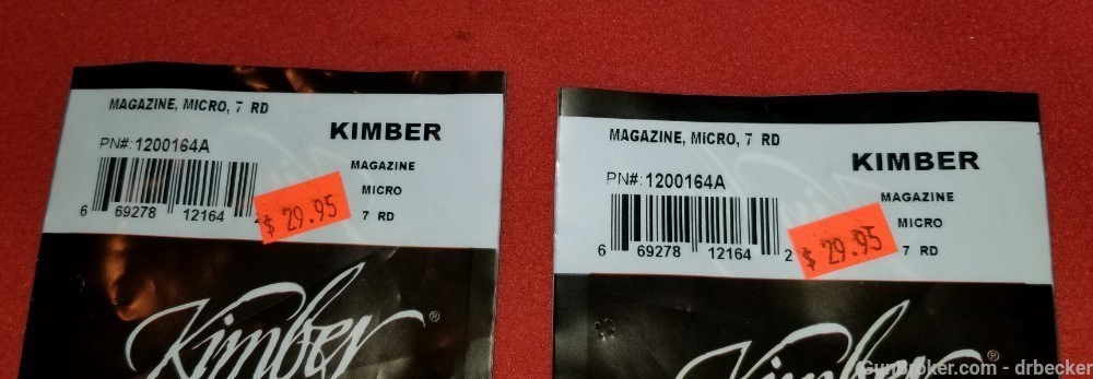 2 Kimber MIcro 380 magazines 7rd each new in bag -img-3