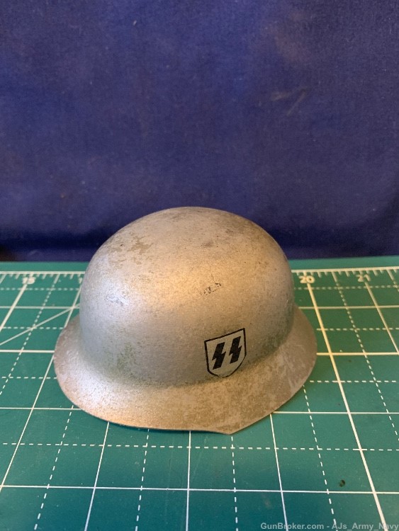 WW2 Rare German SS Wessing Helmet-img-0