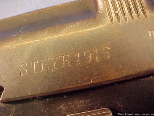 Steyr 1912 Mfg. 1916 marked with Austrian Army acceptance Eagle 9mm Steyr-img-3